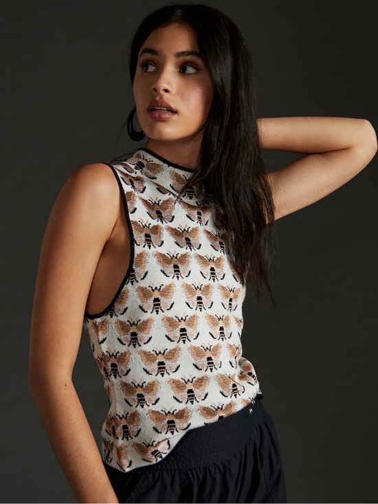Anthropologie Tops - Anthropologie Sarah Gordon Maria Mock Neck Sweater Tank